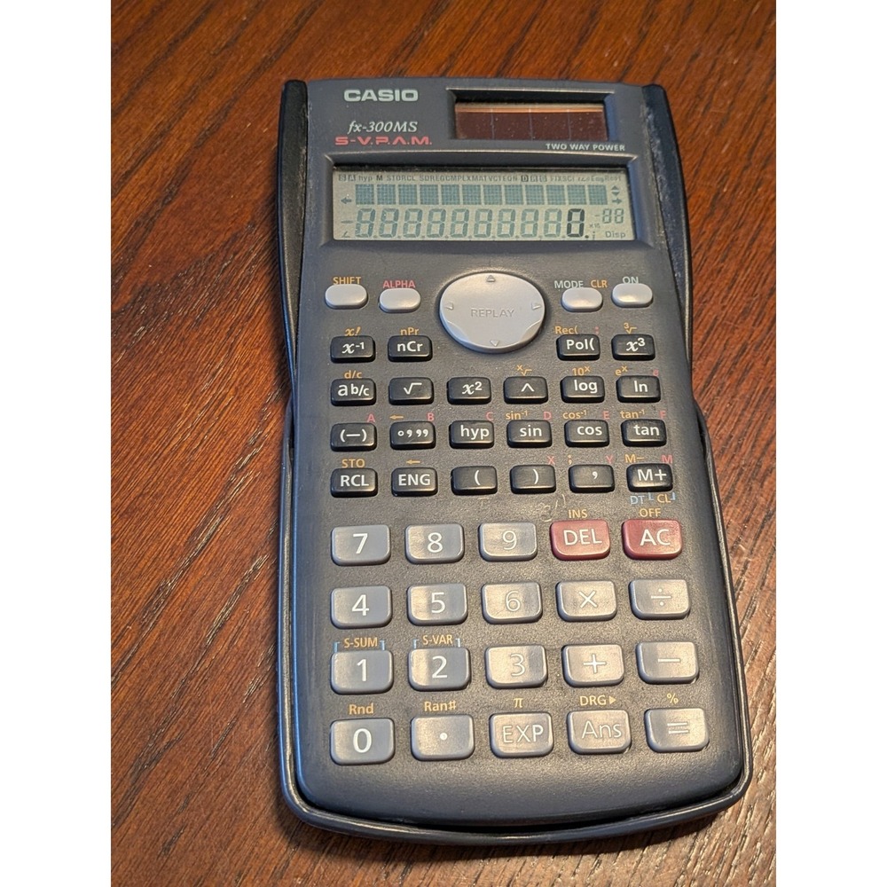 Casio FX-300MS Two Way Power Solar Batter Scientific Calculator‎ & Cover S-VPAM